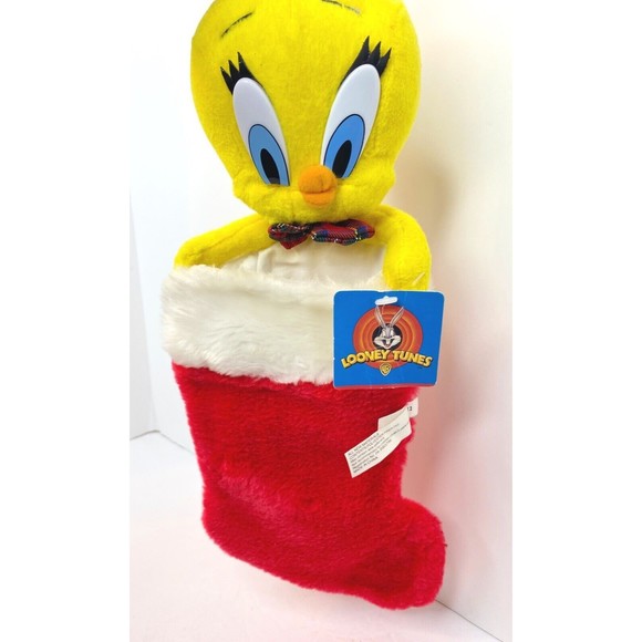 NWT Warner Brothers Looney Tunes Plush Tweety Bird Christmas Stocking Cartoon 97 - Picture 11 of 15